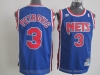 New Jersey Nets #3 Drazen Petrovic Blue Hardwood Classics Jersey